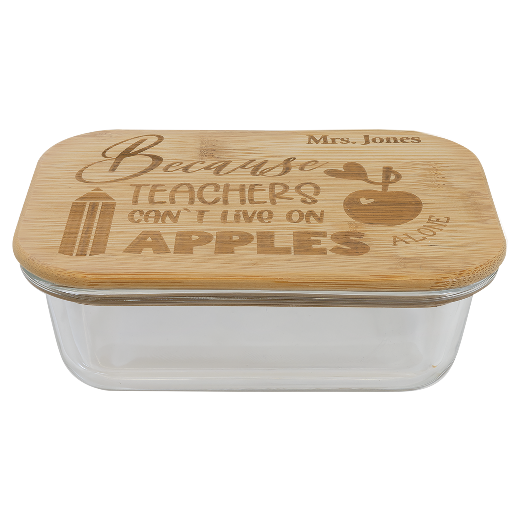 Glass Food Container With Bamboo Lid