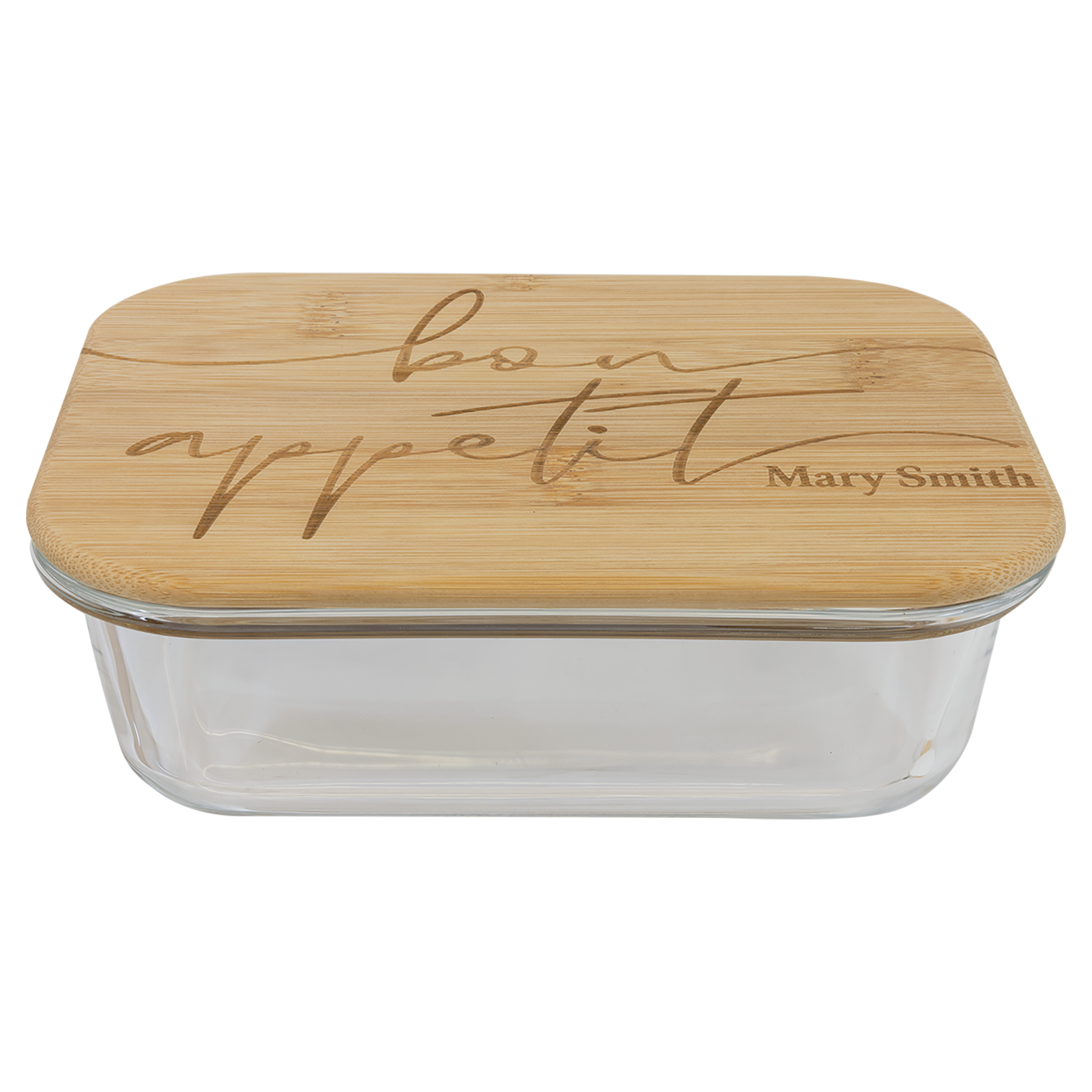 Glass Food Container With Bamboo Lid