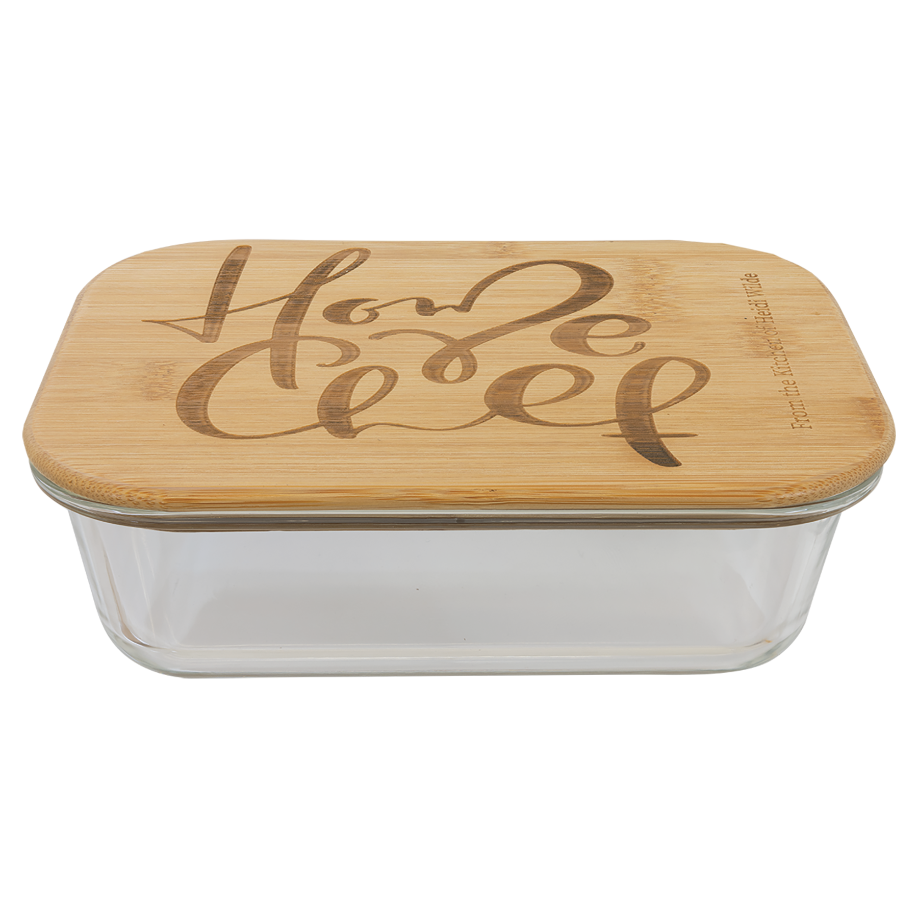 Glass Food Container With Bamboo Lid