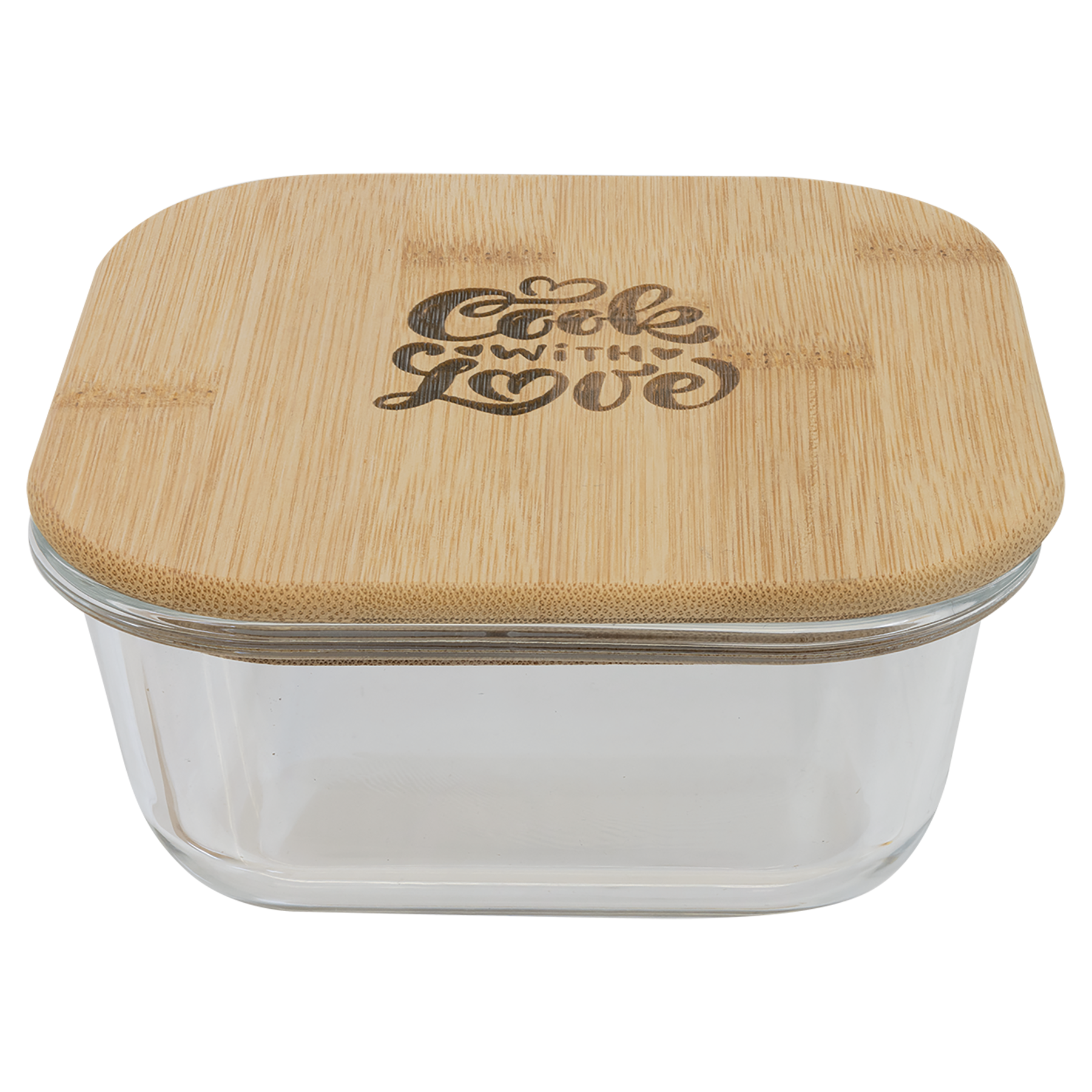 Glass Food Container With Bamboo Lid