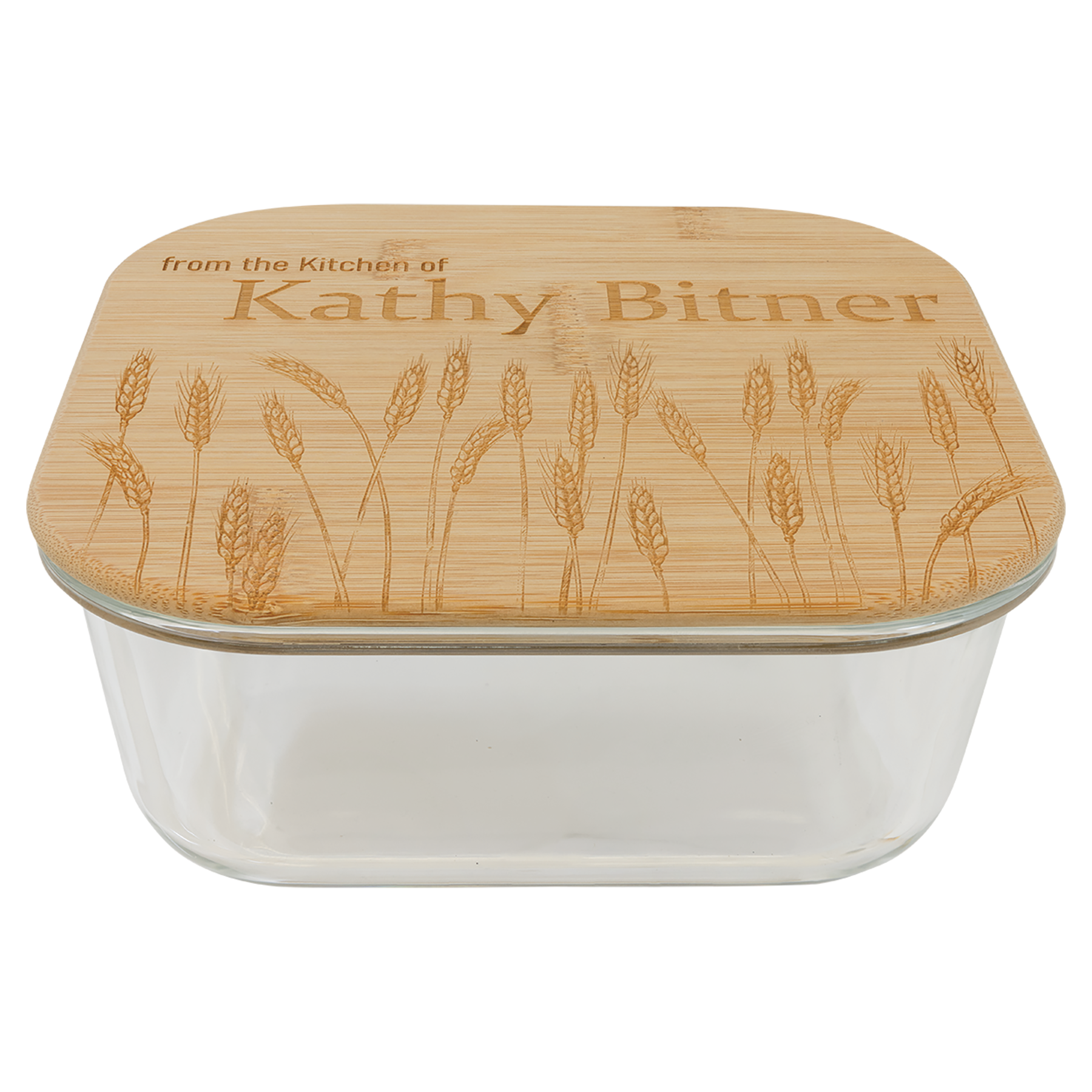 Glass Food Container With Bamboo Lid