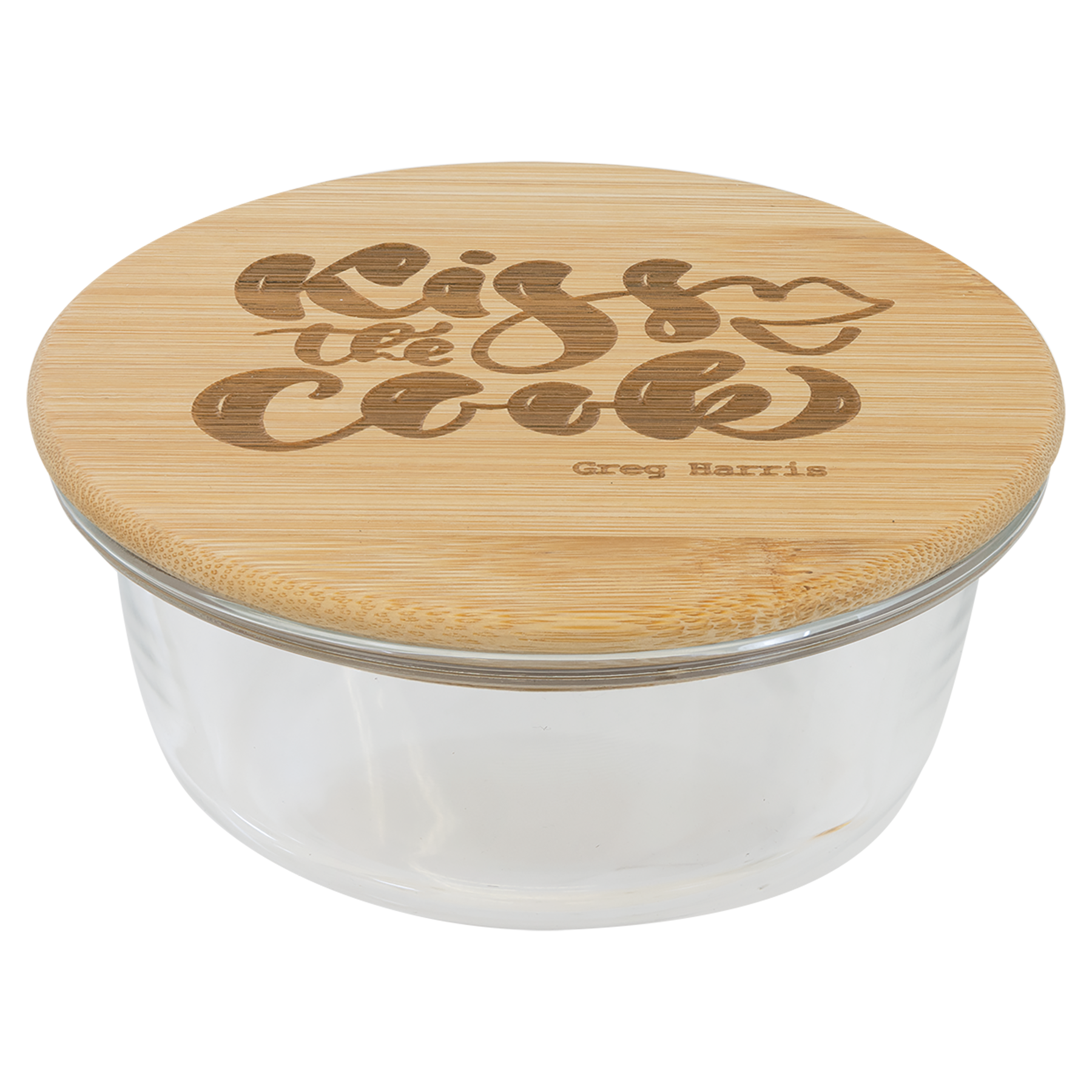 Glass Food Container With Bamboo Lid