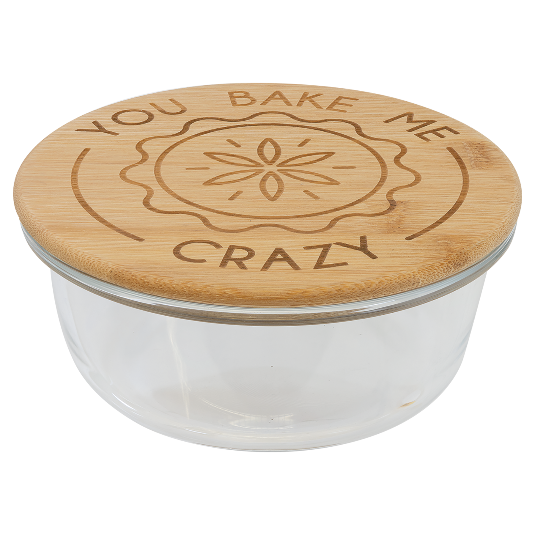 Glass Food Container With Bamboo Lid