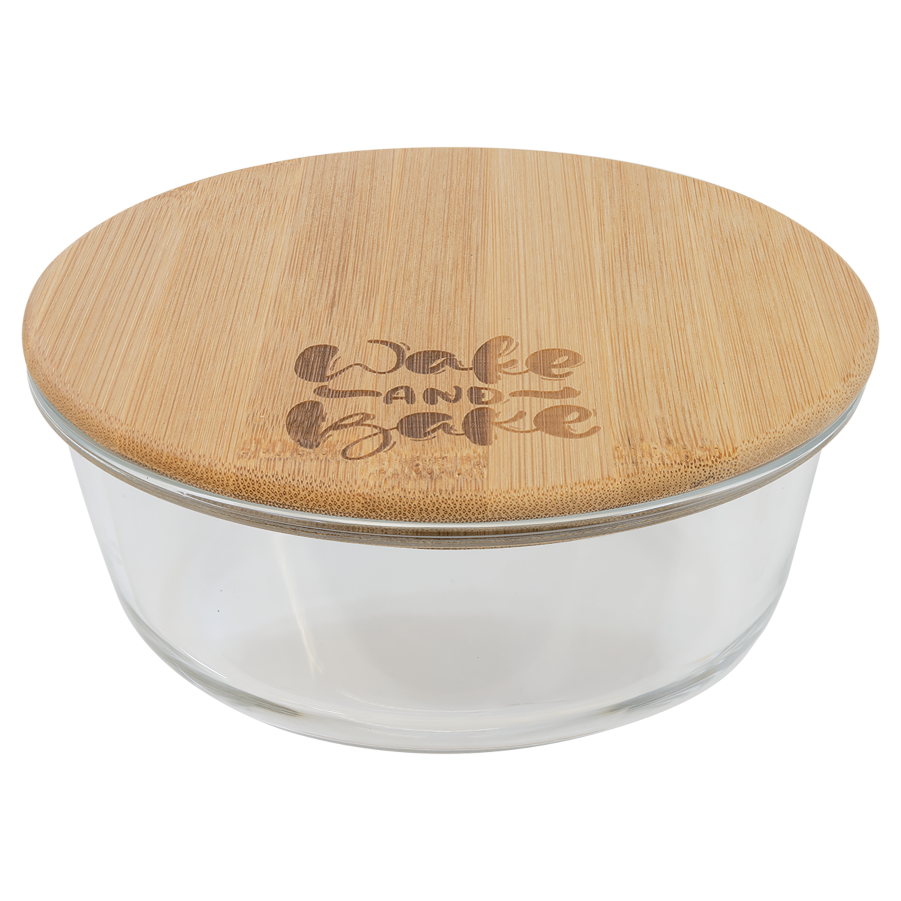 Glass Food Container With Bamboo Lid