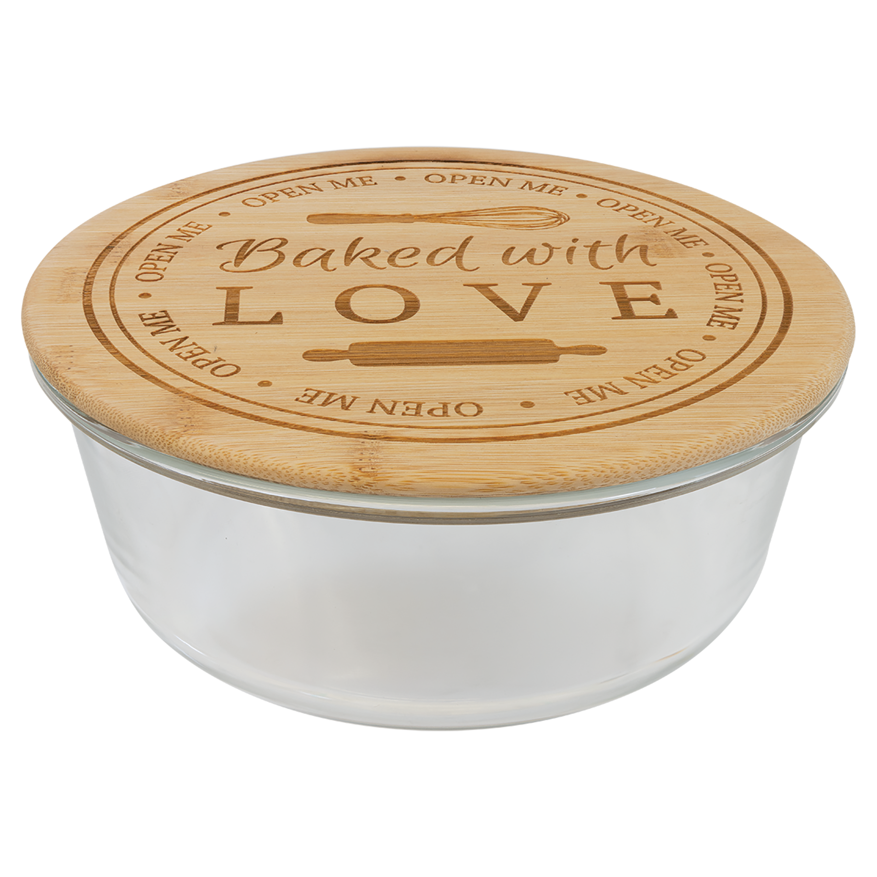 Glass Food Container With Bamboo Lid