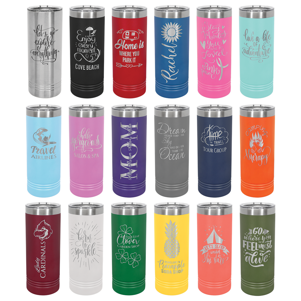 Polar Camel 22 oz. Skinny Tumbler with Slider Lid