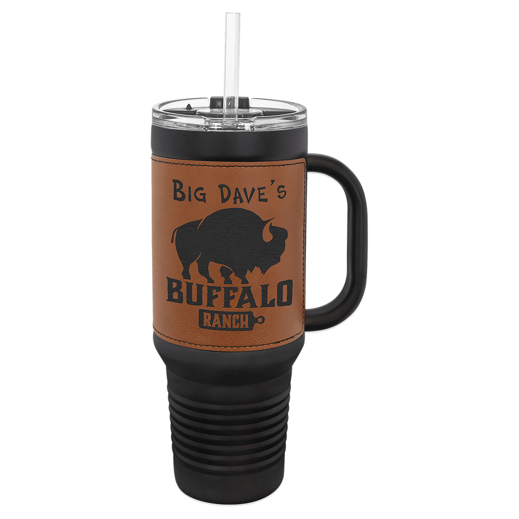 40 oz. Polar Camel Insulated Leather Travel Mug