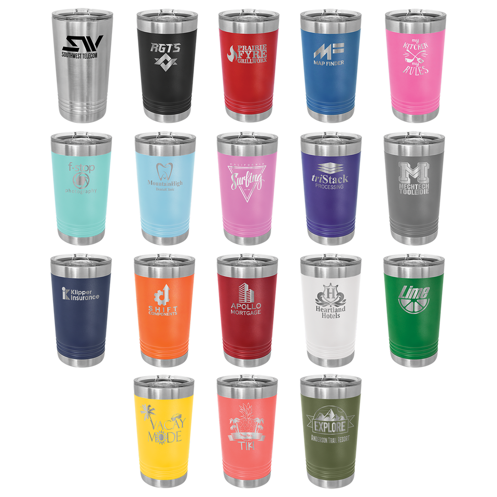 Polar Camel Stainless Steel 16 oz. Pint with Slider Lid