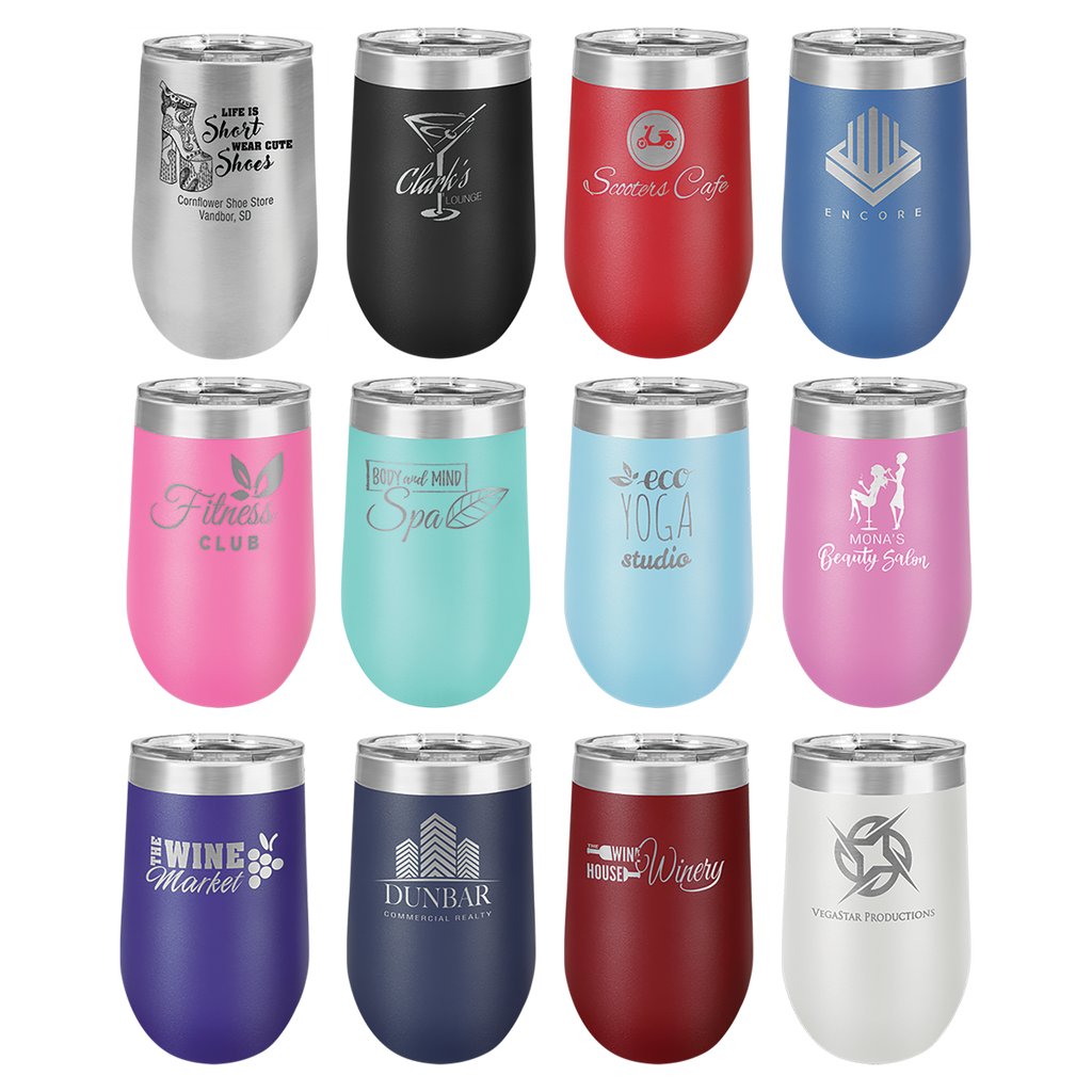 Polar Camel Vacuum Insulated Stemless Wine Tumbler with Lid