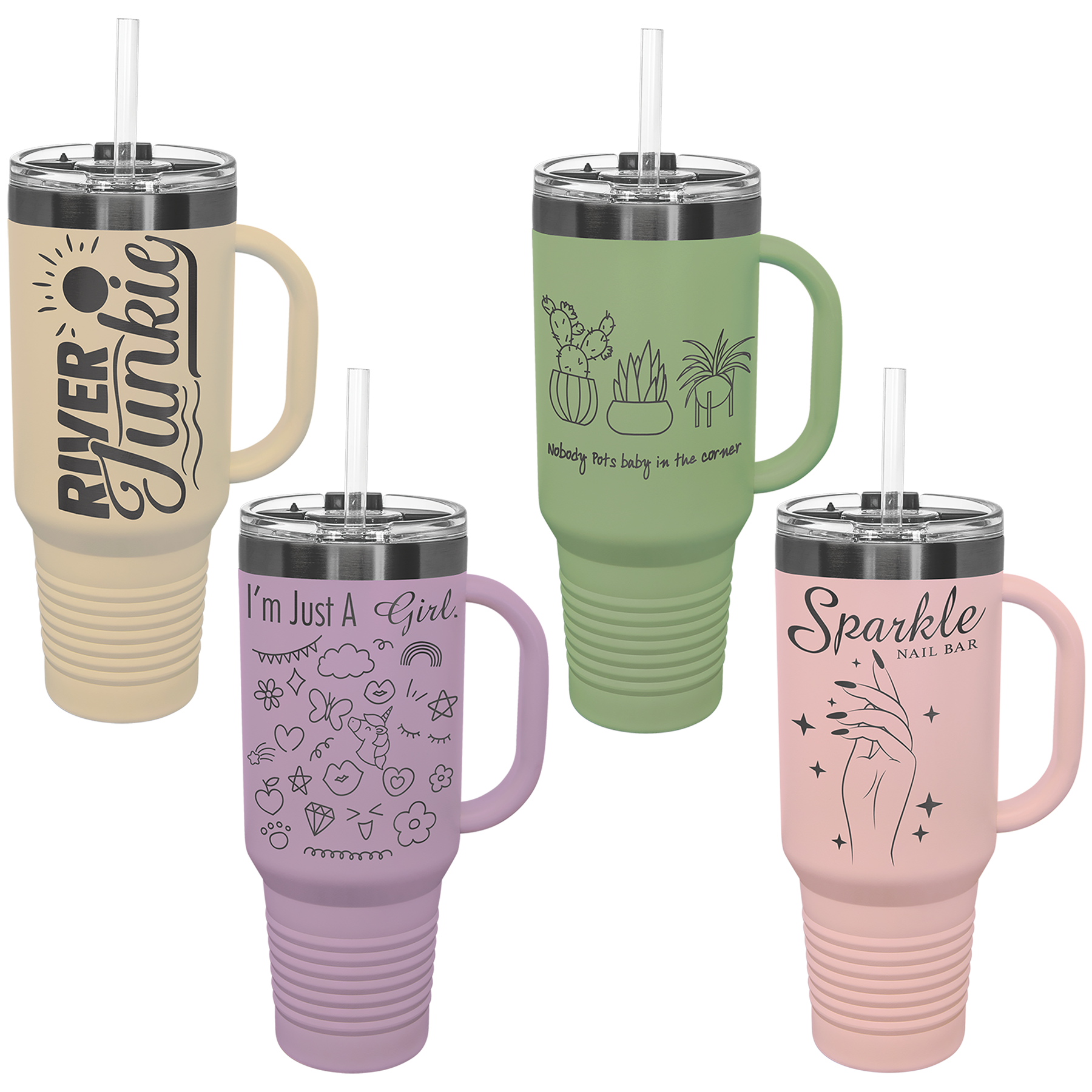 Polar Camel Insulated Travel Mug Straw Included