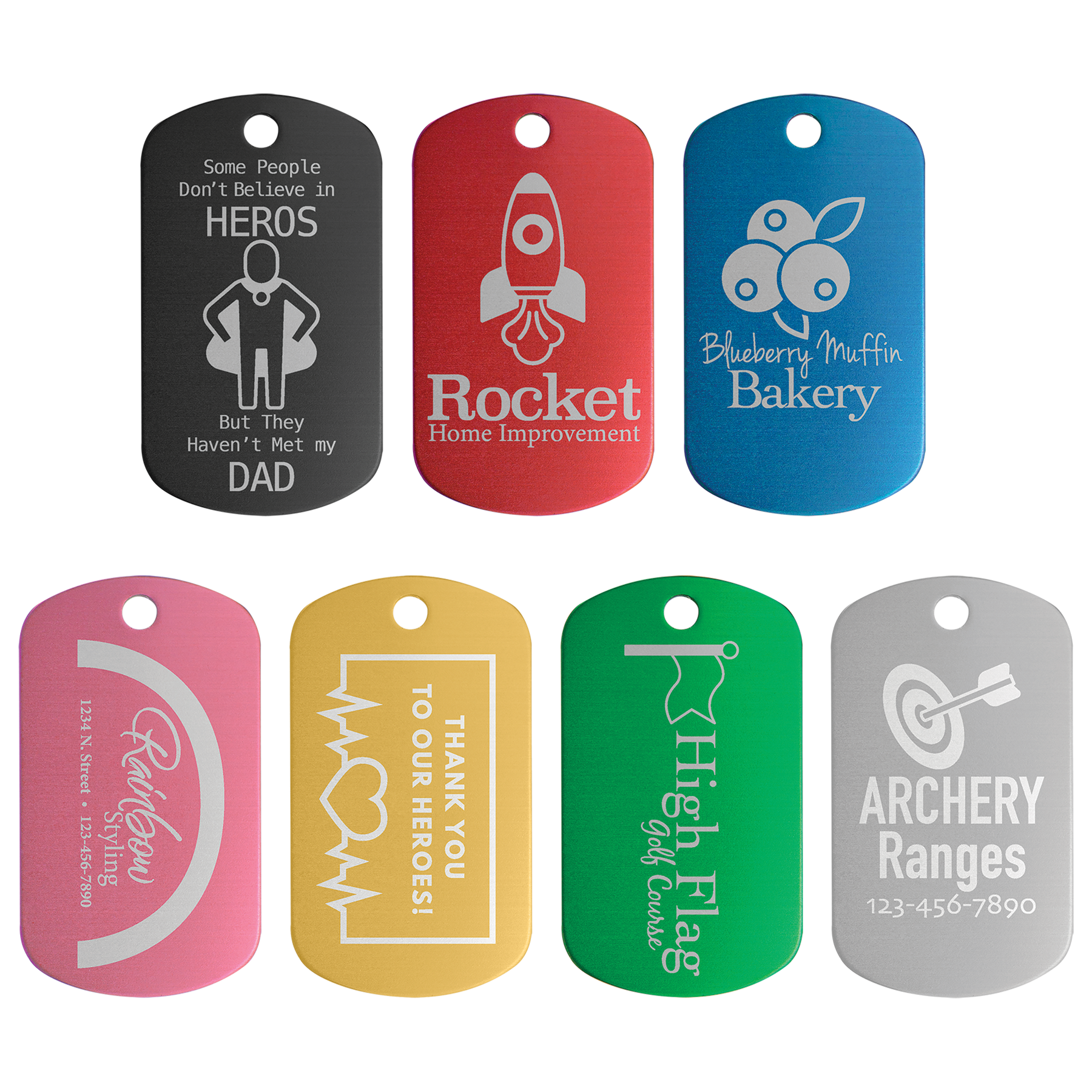 1" x 2" Aluminum  G.I. Tag