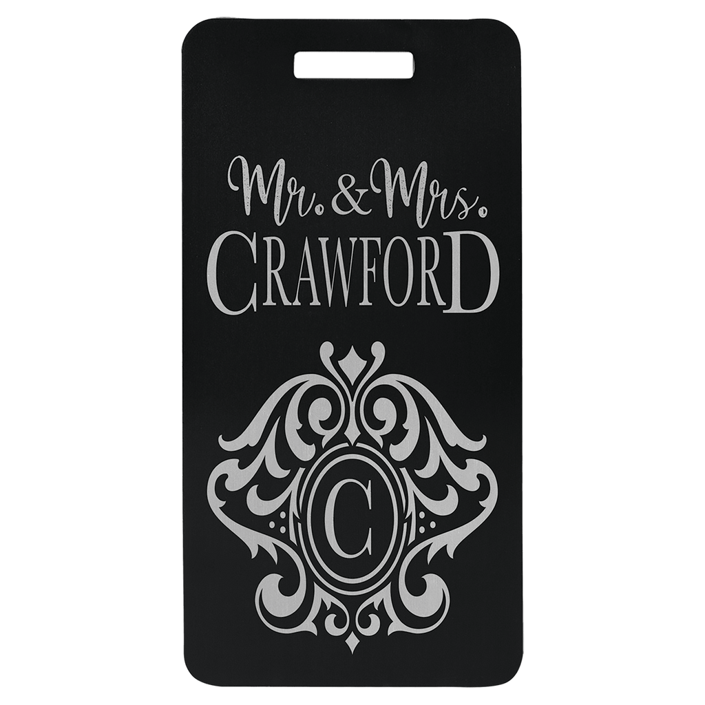 3 7/8" x 2" Aluminum Luggage Tag
