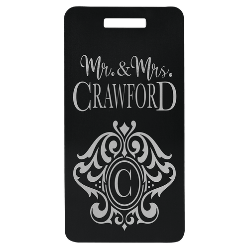 3 7/8" x 2" Aluminum Luggage Tag