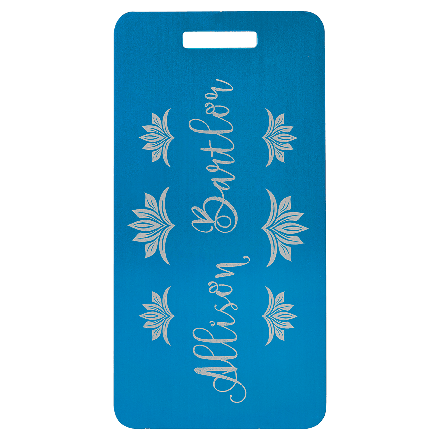 3 7/8" x 2" Aluminum Luggage Tag
