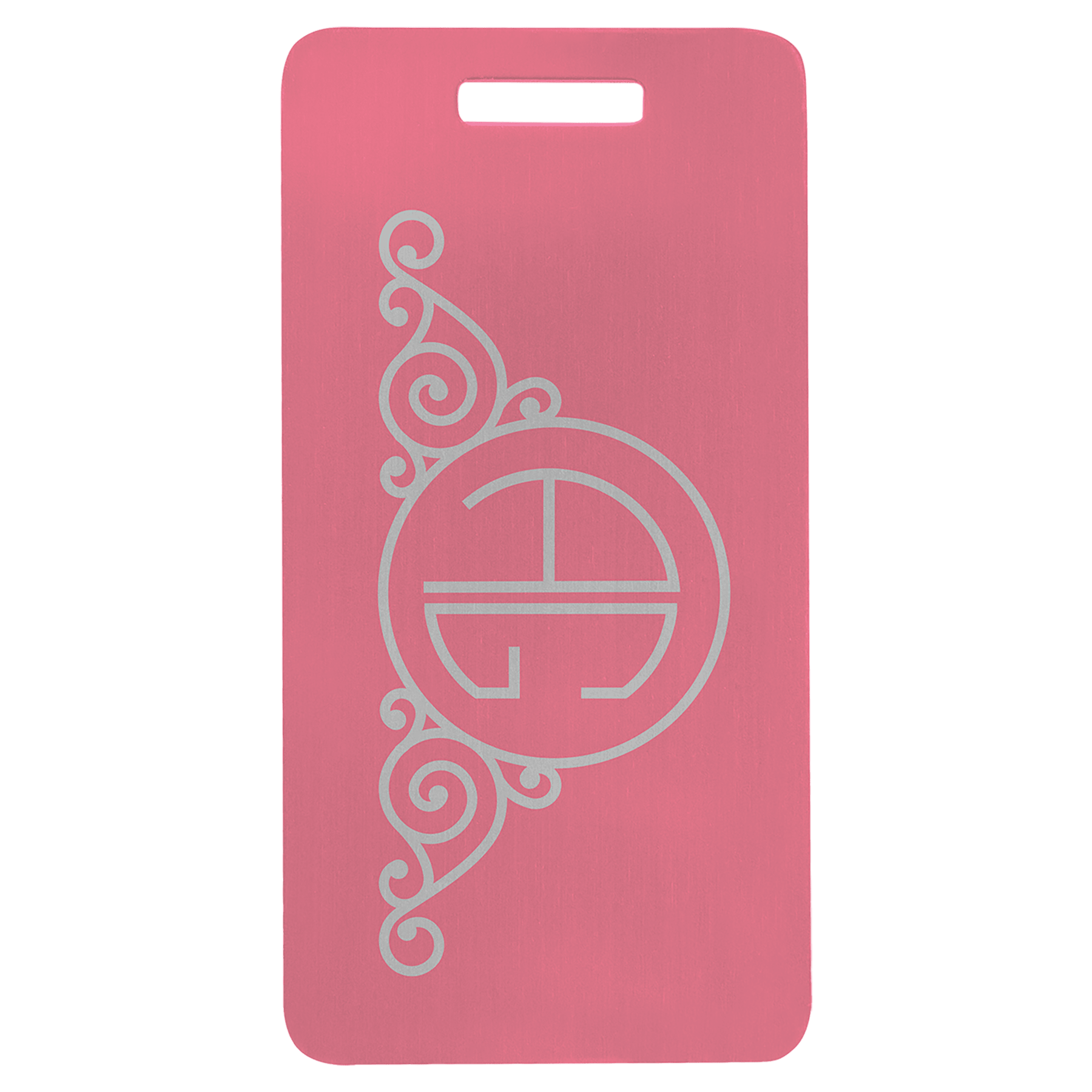 3 7/8" x 2" Aluminum Luggage Tag