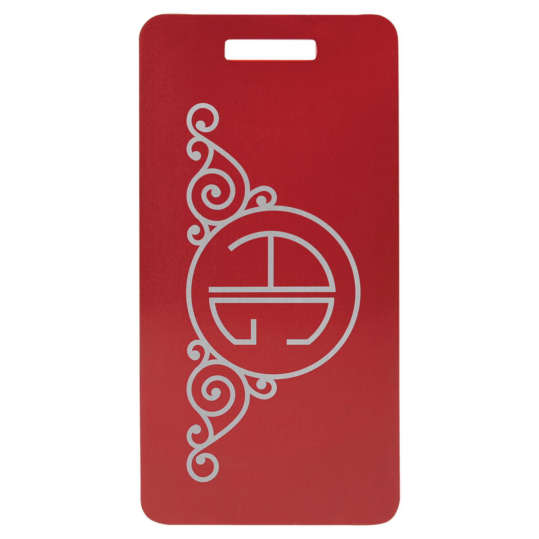 3 7/8" x 2" Aluminum Luggage Tag